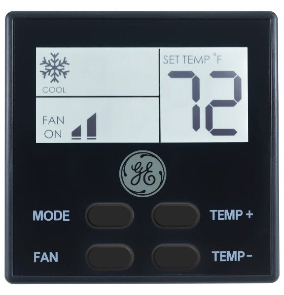GE Appliances Air conditioner Wall Thermostat - Black - RARWT2B