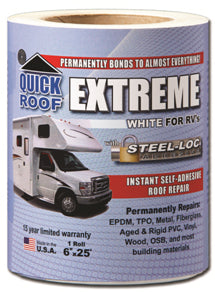 Quick Roof Extreme Repair Tape - White - 6" x 25' Roll - UBE625