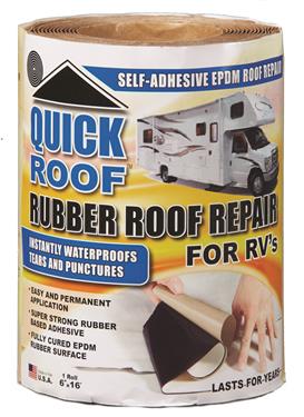 Quick Roof Rubber Roof Repair Tape - Black - 6" x 100' Roll - WRQR6100