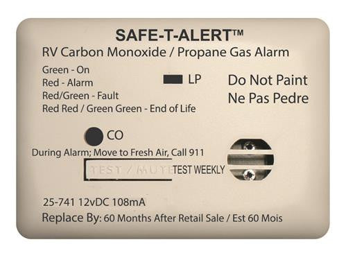 Mini Dual LP/CO Alarm - Surface Mount - White - 25-741-WT