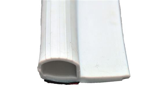 Rubber Slide out Seal - w/ Wiper & Tape - White - 35' Roll - 5/8" x 1-15/16" x 35' - 018-314