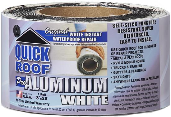Quick Roof Repair Tape - 3" x 25' - White - WQR325