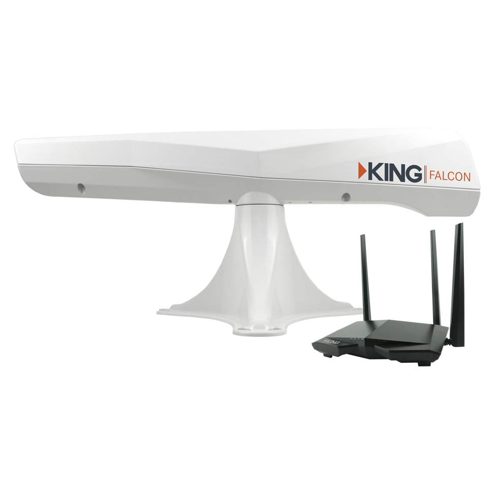 King Falcon Automatic Directional Wi-Fi Antenna w/Extender -white  KF1000