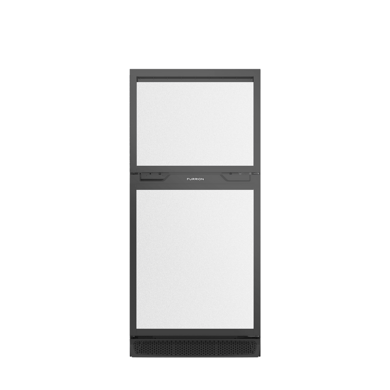 Furrion Arctic®12 Volt RV Refrigerator - 8 Cu. Ft. Black Body / Silver panels - 2021123822  FCR08DCGTA-BL