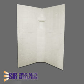 Neo Shower Wall - Parchment - 34" x 34" x 67" - NSW3434P