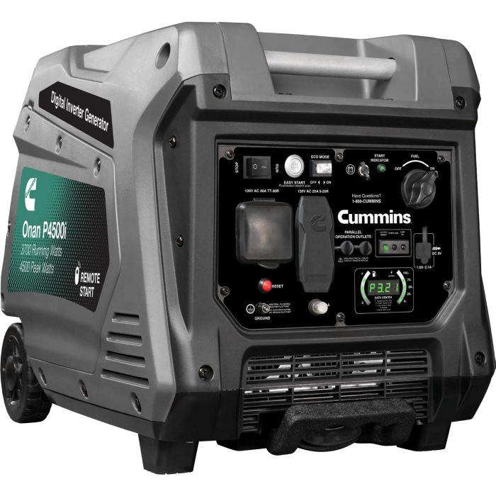 Cummins Onan 4500 Watt Digital Inverter Electric Start Gasoline Portable Generator - P4500i