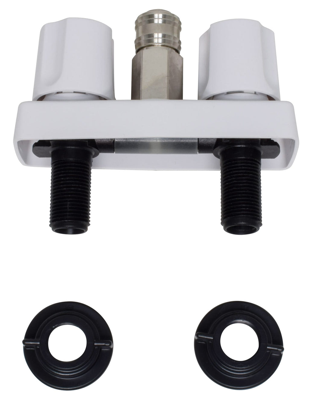 Replacement RV Shower Valve For D&W Spray Away 3 3/8" With Quick Connect - White  PF213246