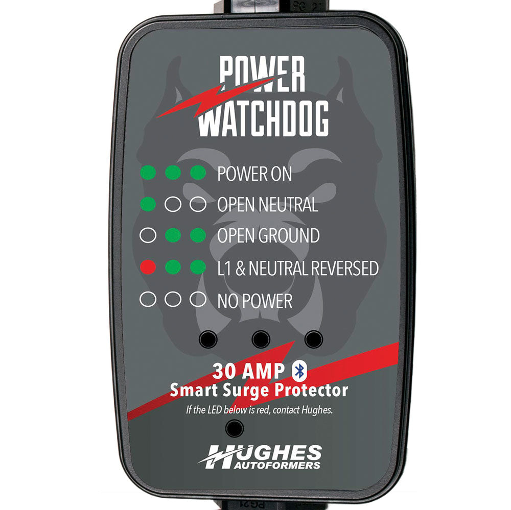 Portable 30 Amp Bluetooth Surge Protector - Hughes Autoformers PWD30