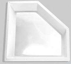 RV Skylight 20" x 8" - Clear Inner Dome only - Neo Angle - NN208D
