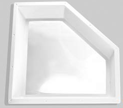 RV Skylight 28" x 10" - Clear Inner Dome only - Neo Angle - NN2810D