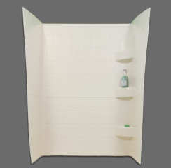 Shower Wall - Parchment - 24" x 38" x 66" - SW2438P