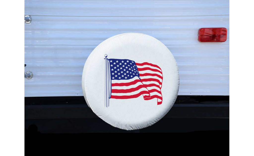 Tire Cover - "I" - American Flag - 28"