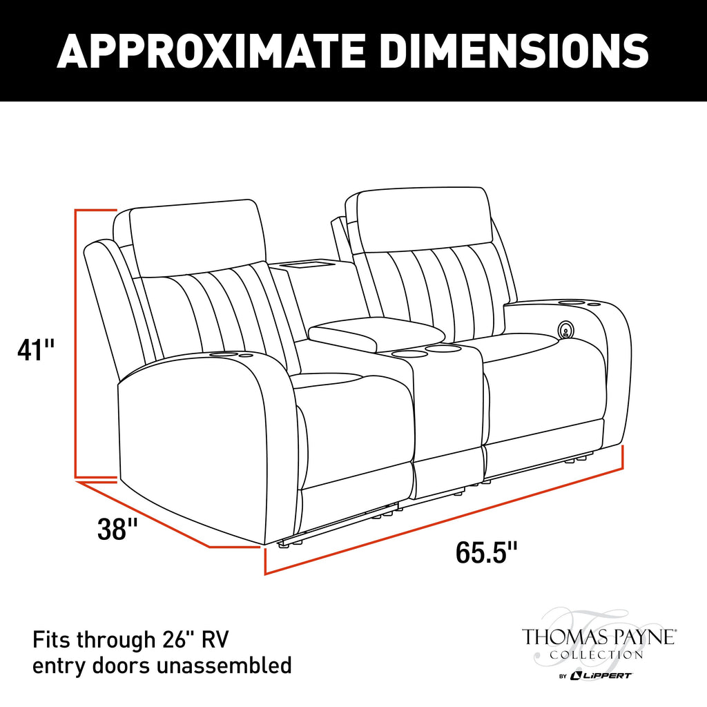 Thomas Payne  Seismic Theater Seating Set 67" - Grummond