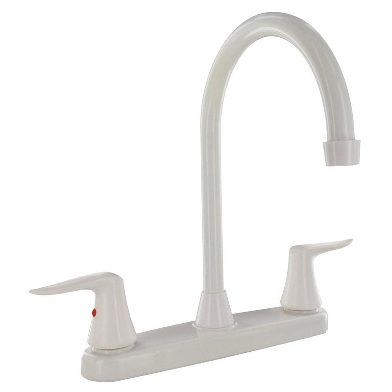 Kitchen Faucet - 8" Deck Hi-Arc Spout - White PF221204