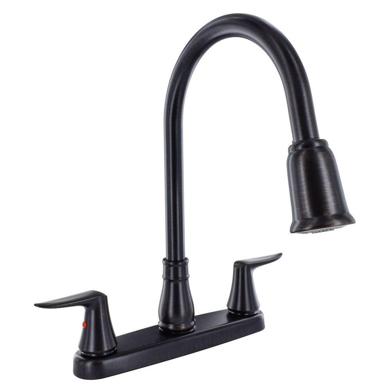 Kitchen Faucet - 8" Deck Hi-Arc Spout - Rubbed Bronze  PF221503