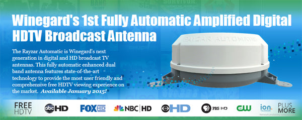 Rayzar Automatic Amplified HD TV Antenna - White  RZ-8500